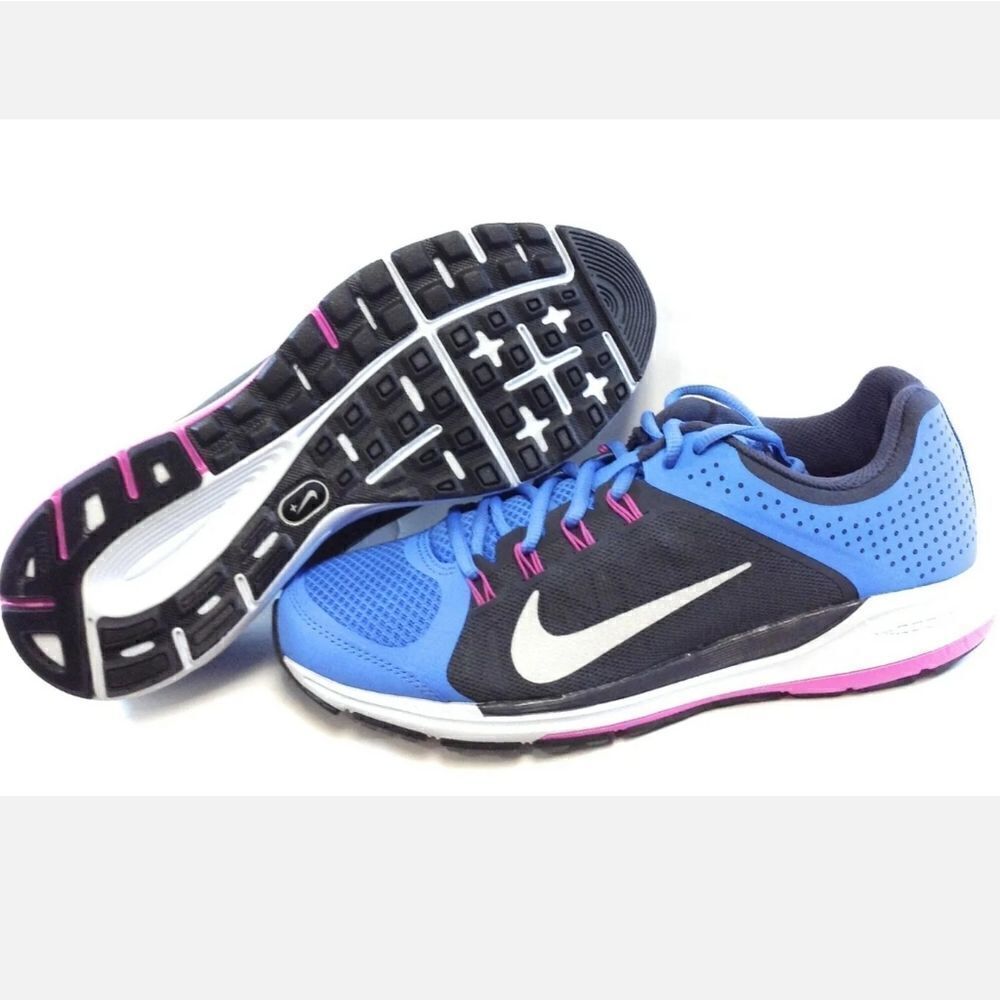 Nike Zoom Blue Pink Elite 6 Running Sneaker Reflective Womens Size 11.5